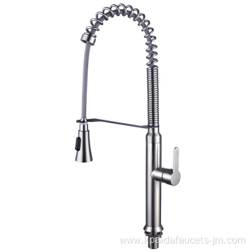 Stainless Pull Out Kitchen Faucet Single Handle